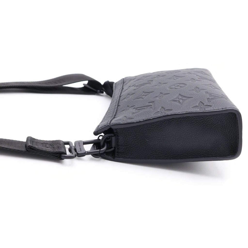 LOUIS VUITTON(ルイヴィトン) ガストン ウエアラ ブルウォレット ショルダーバック モノグラムシャドウ レザー ノワール M81115