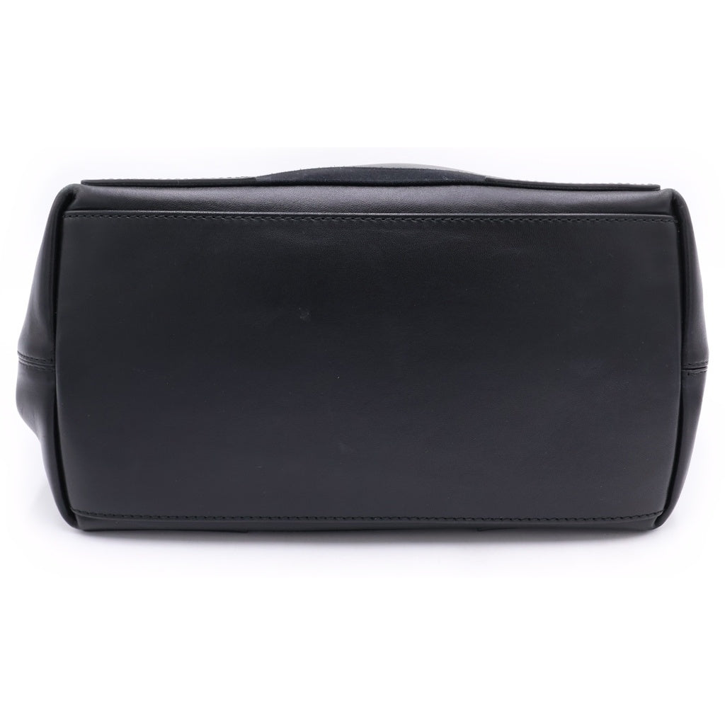 BALENCIAGA(バレンシアガ) ネイビーカバス ハンドバッグ キャンバス レザー ブラック 339933 レディース