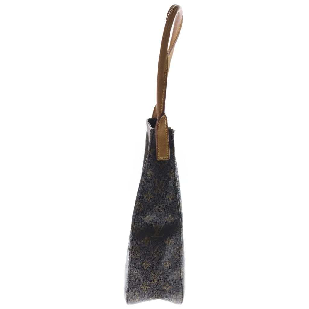 LOUIS VUITTON(ルイヴィトン) モノグラム ルーピングGM PVC レザー トートバッグ ハンドバッグ ショルダーバッグ ブラウン M51145 レディース