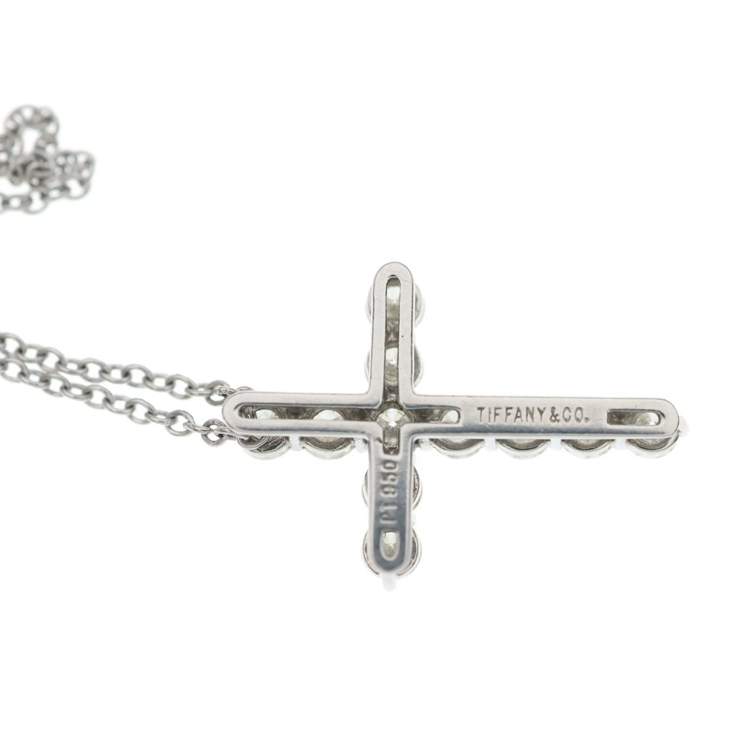 TIFFANY & Co.(ティファニー) クロスペンダント Pt950 11Pダイヤ 十字架 ネックレス プラチナ レディース