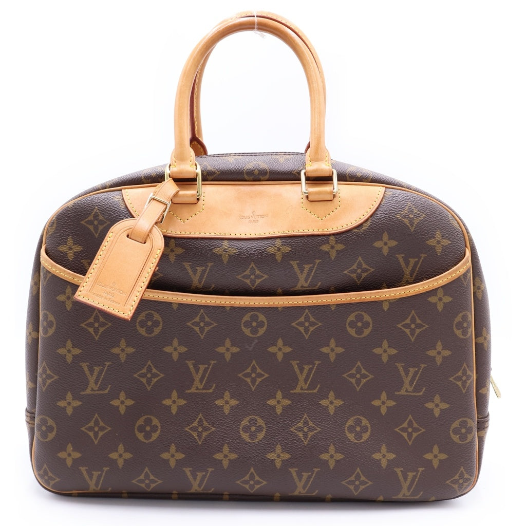 LOUIS VUITTON(ルイヴィトン) モノグラム ドーヴィル PVC レザー ハンドバッグ ブラウン M47270 レディース