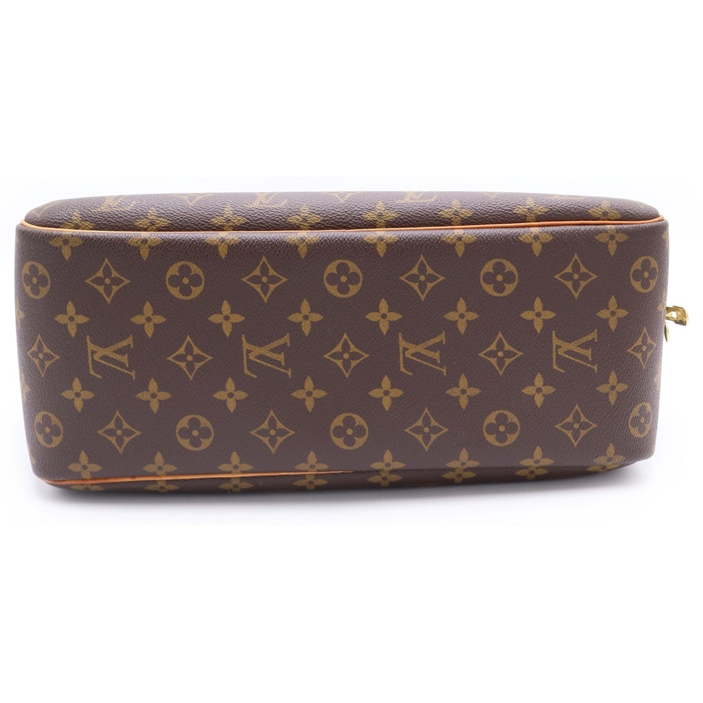 LOUIS VUITTON(ルイヴィトン) モノグラム ドーヴィル PVC レザー ハンドバッグ ブラウン M47270 レディース