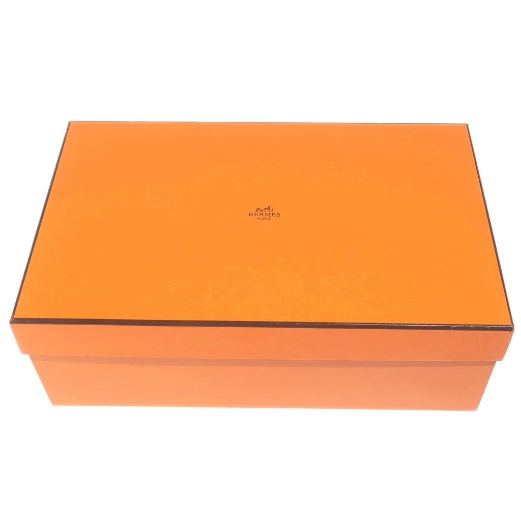 HERMES(エルメス) ジニアス Hロゴ レザー フラット サンダル #42 ブラウン レディース
