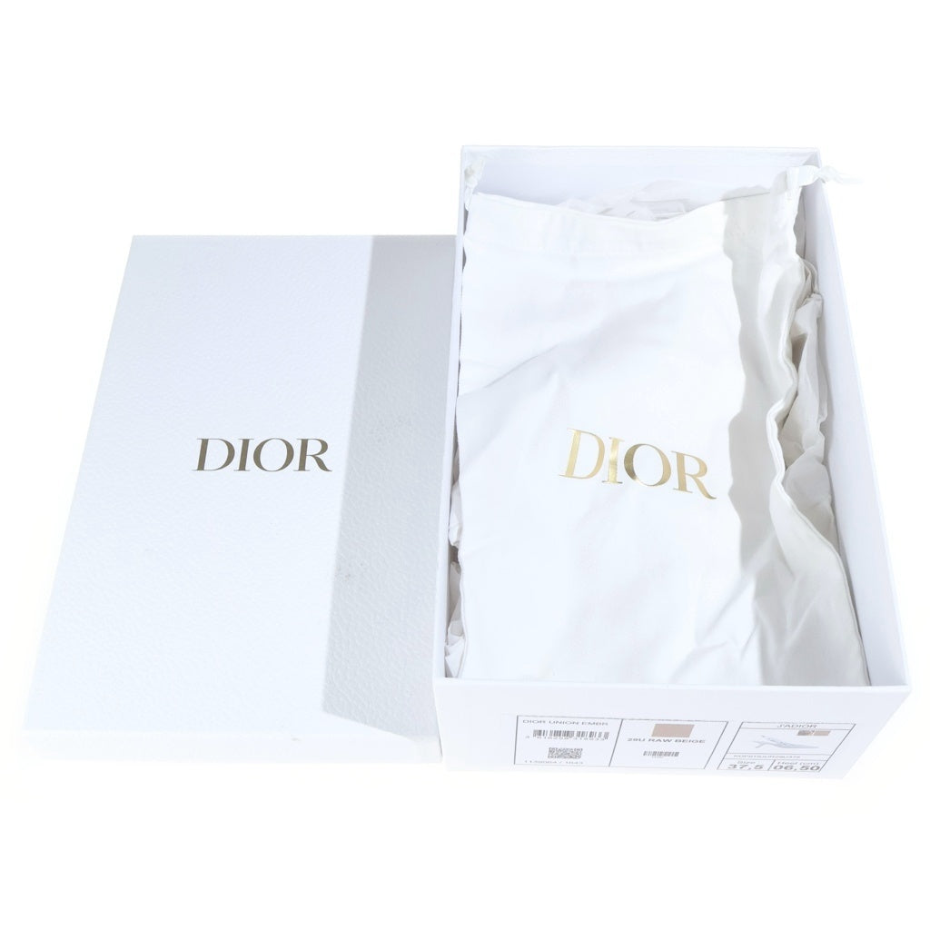 Christian Dior(クリスチャンディオール) ヒールサンダル ベージュ #37 1/2 レディース
