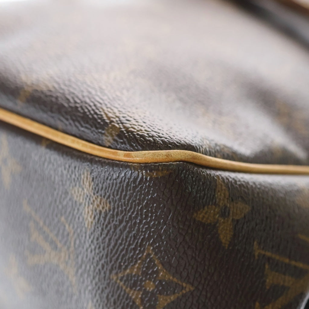 LOUIS VUITTON(ルイヴィトン) モノグラム バティニョール ハンドバッグ ミニトートバッグ ブラウン レザー×PVC M51156 ゴールド金具 レディース