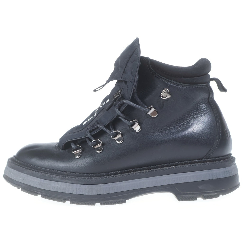 Christian Dior(クリスチャンディオール) ロゴ トレッキングシューズ レザー ハイカットスニーカー #40 ブラック 20CBM レディース