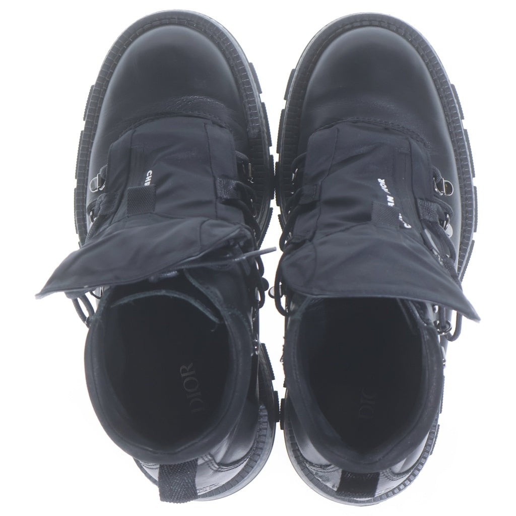 Christian Dior(クリスチャンディオール) ロゴ トレッキングシューズ レザー ハイカットスニーカー #40 ブラック 20CBM レディース