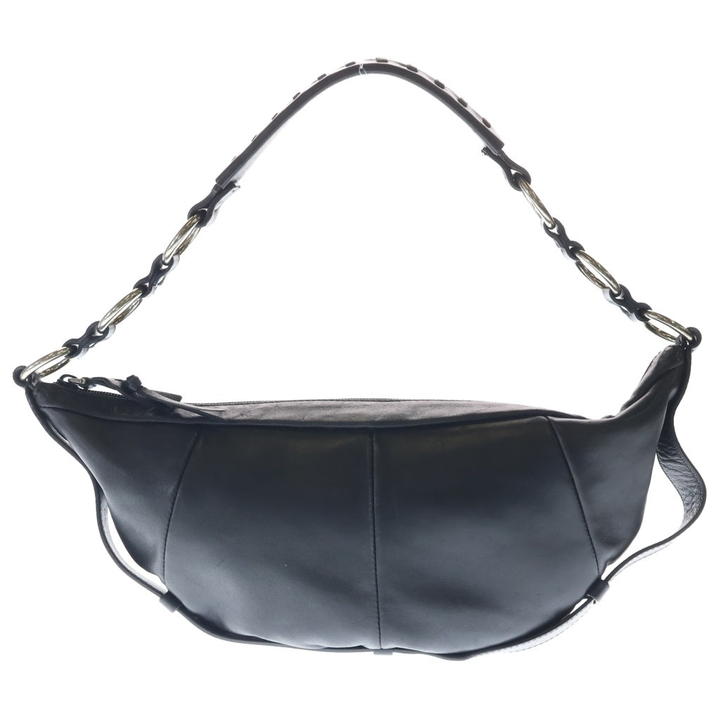 SAINT LAURENT PARIS(サンローランパリ) モンバサ ワンショルダーバッグ ブラック レザー 95343 シルバー金具 レディース