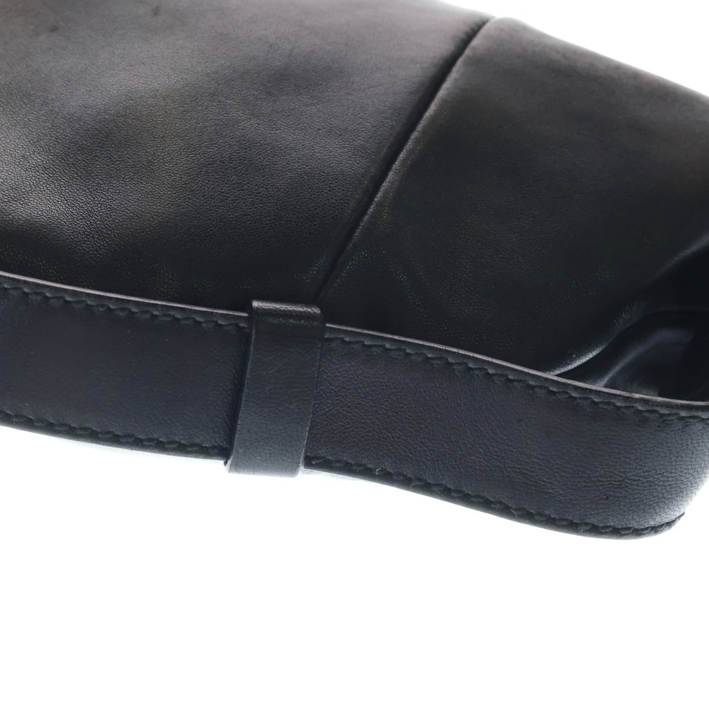 SAINT LAURENT PARIS(サンローランパリ) モンバサ ワンショルダーバッグ ブラック レザー 95343 シルバー金具 レディース
