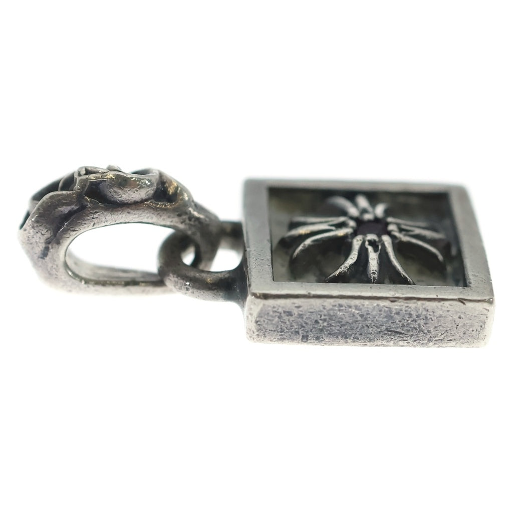 CHROME HEARTS(クロムハーツ) FRAMED CH PLUS 1RBY フレームドCHプラス 1ルビー ネックレストップ シルバー