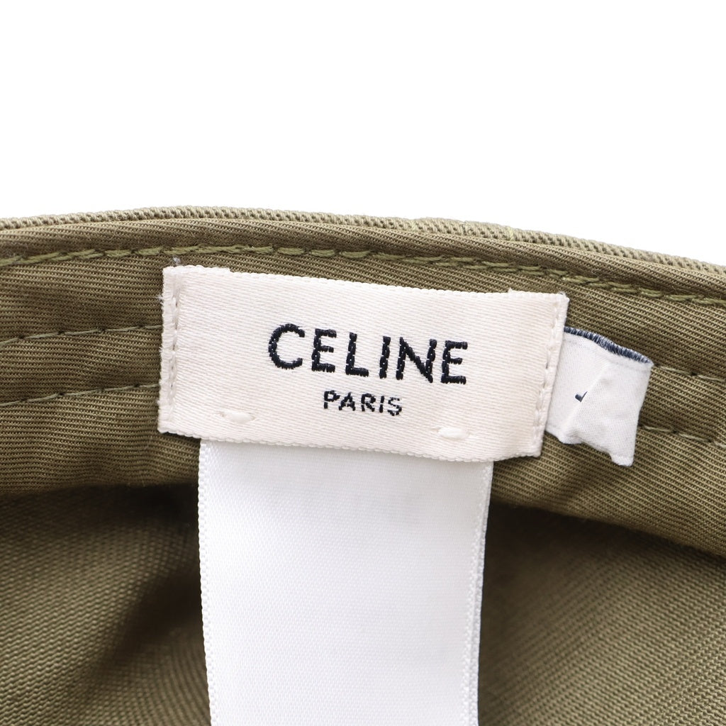 CELINE(セリーヌ) トリオンフ ロゴ刺繍キャップ カーキ #L AA0B3234X