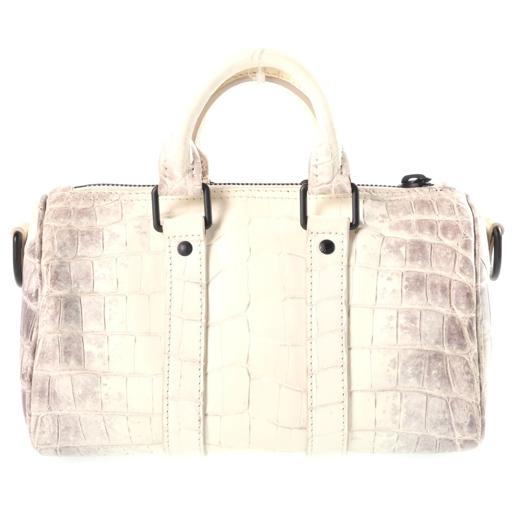 LOUIS VUITTON(ルイヴィトン) キーポルバンドリエール25 2WAY ショルダーバッグ ハンドバッグ クロコダイル ニロティカス サハラ ホワイト レディース