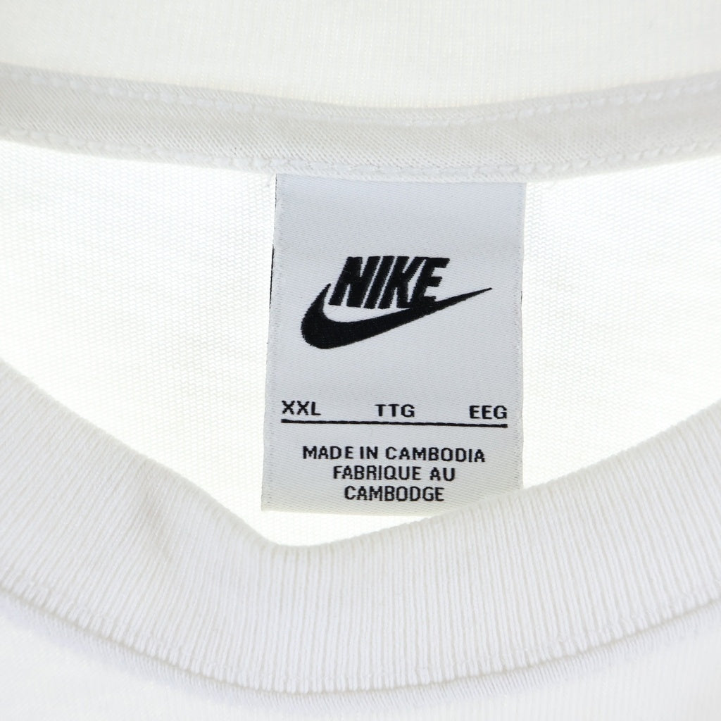 NIKE(ナイキ) ×STUSSY バックプリント コットン 半袖 Tシャツ カットソー #XXL ホワイト DV1774-100