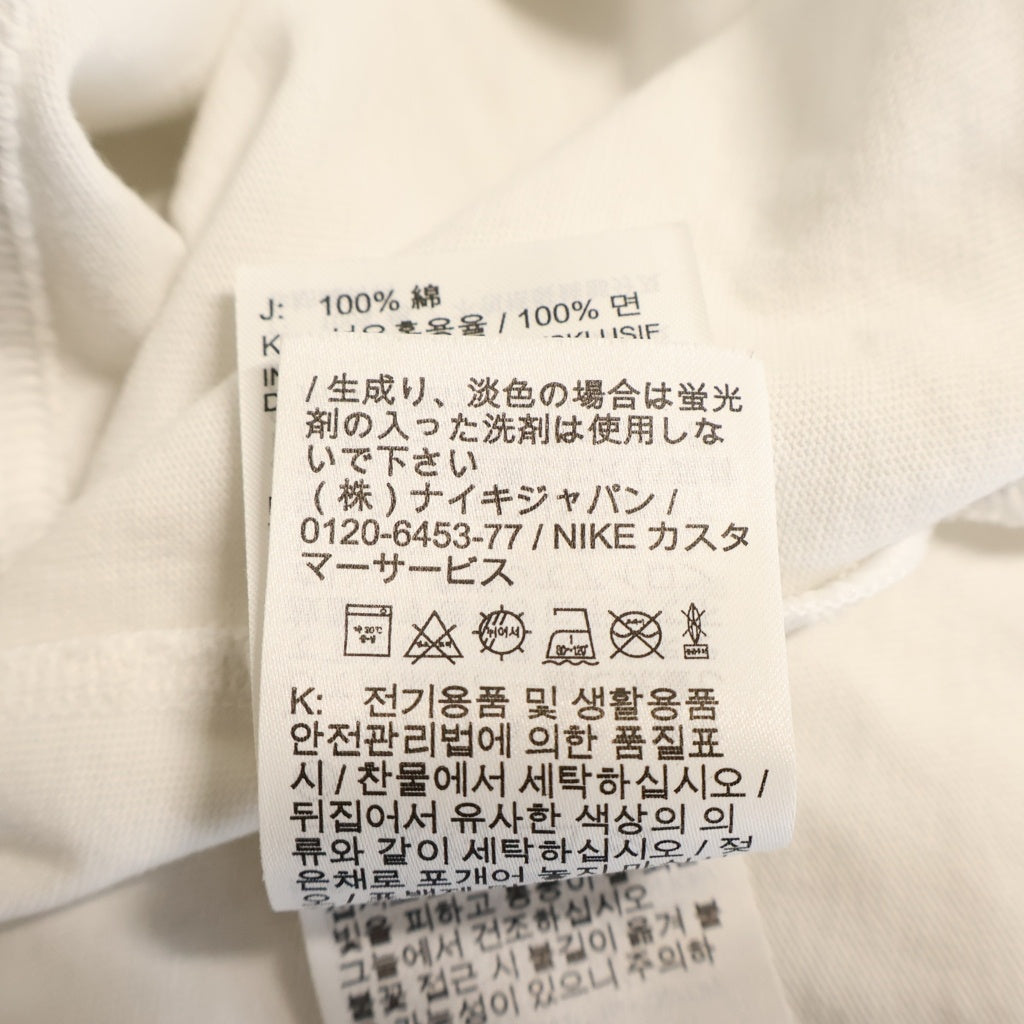 NIKE(ナイキ) ×STUSSY バックプリント コットン 半袖 Tシャツ カットソー #XXL ホワイト DV1774-100