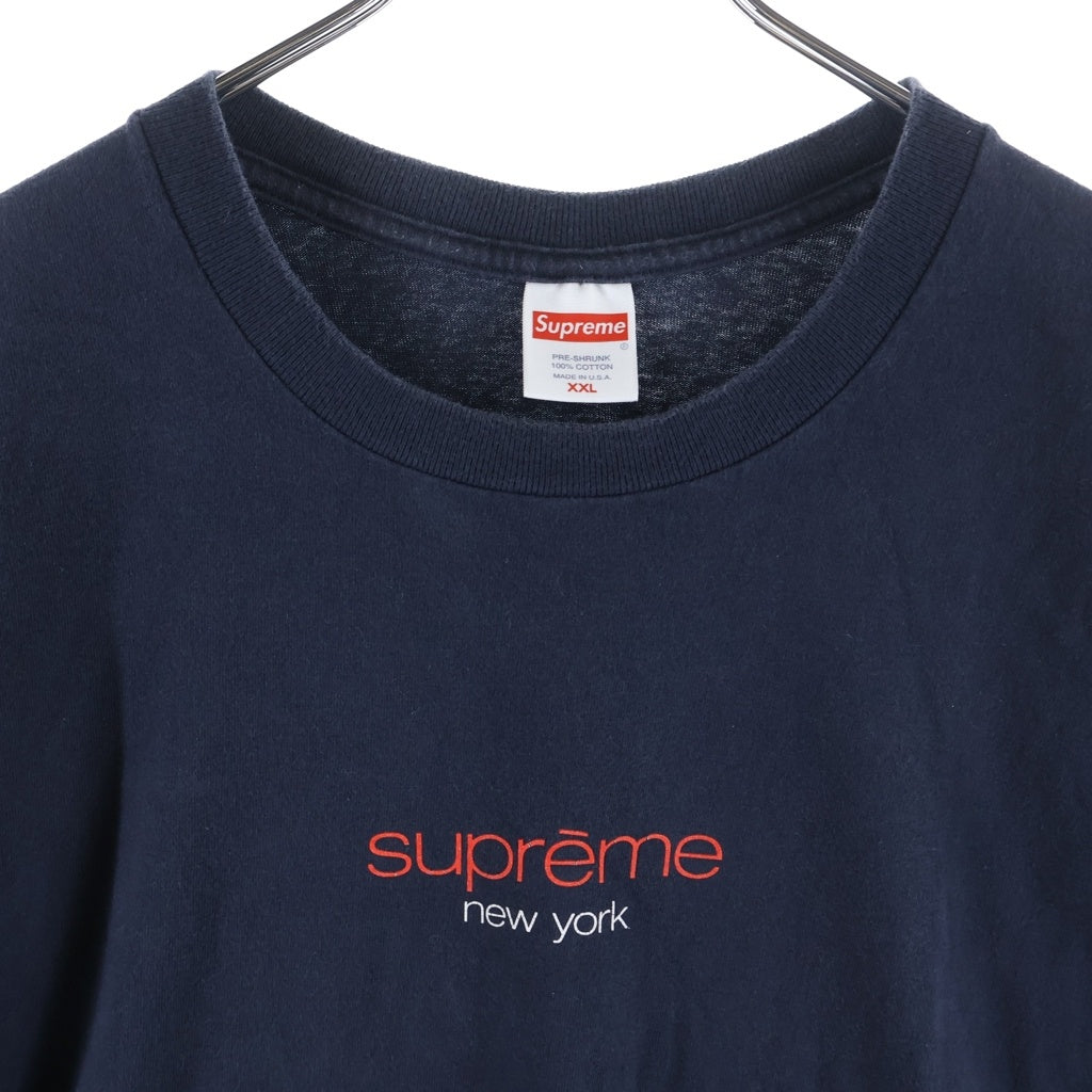 SUPREME(シュプリーム) クラッシックロゴ コットン 半袖 Tシャツ カットソー #XXL ネイビー