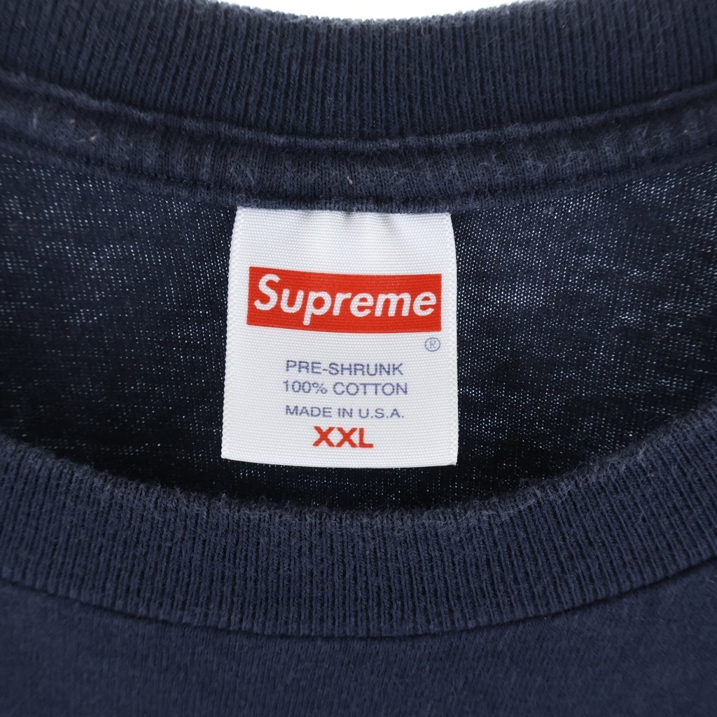 SUPREME(シュプリーム) クラッシックロゴ コットン 半袖 Tシャツ カットソー #XXL ネイビー