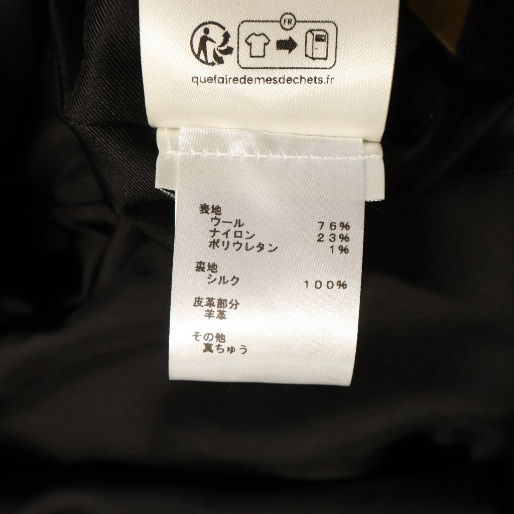 LOUIS VUITTON(ルイヴィトン) ウール×ナイロン ツイードジャケット チェーン付 ノーカラージャケット #34 ブラック RW241WA GFE FQVB96 レディース