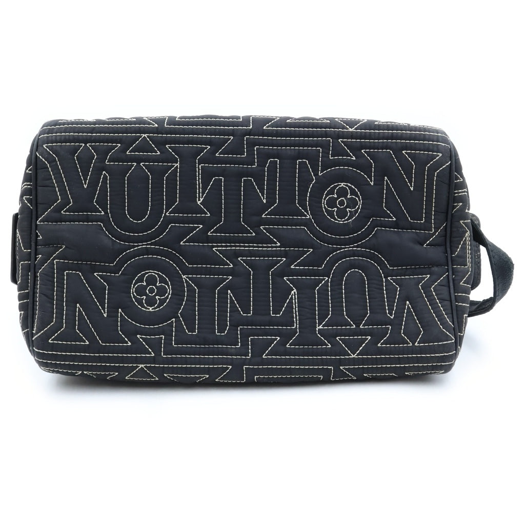 LOUIS VUITTON(ルイヴィトン) ドップキット スノークラッチバッグ セカンドバッグ ブラック ナイロン M21435 ブラック金具