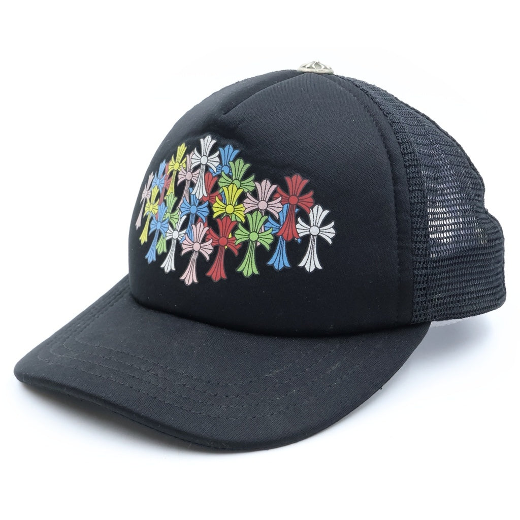 CHROME HEARTS(クロムハーツ) CEMETERY CROSS TRUCKER HAT セメタリークロストラッカー メッシュキャップ ブラック/マルチカラー