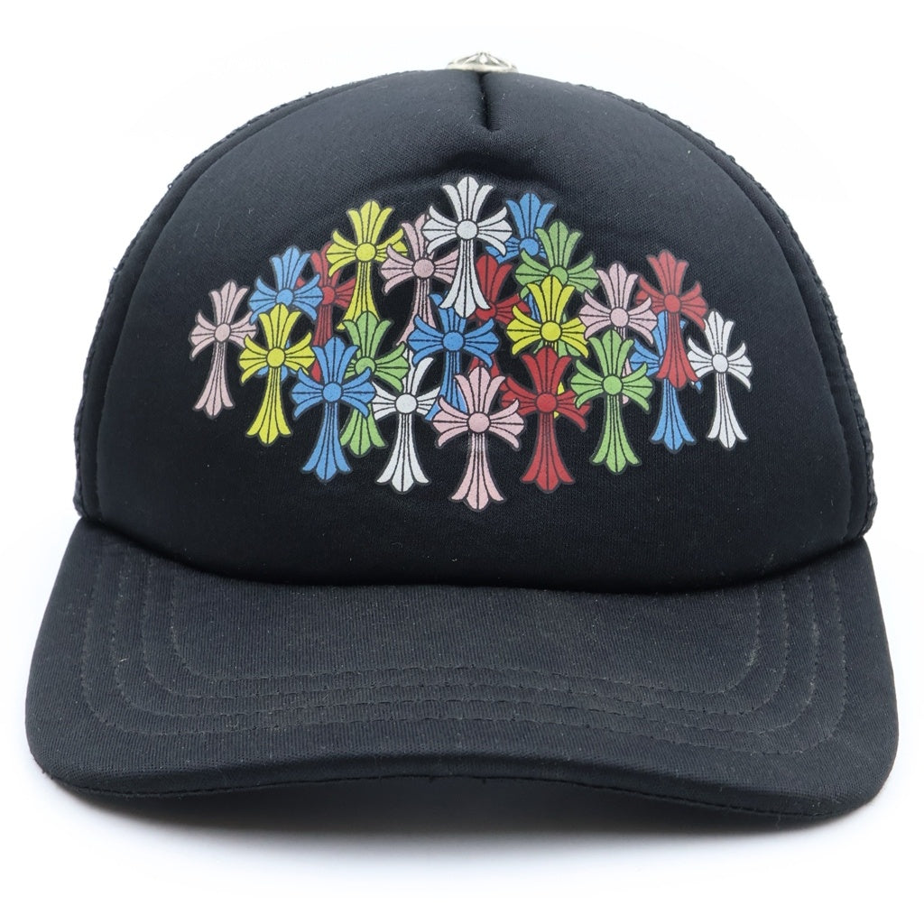 CHROME HEARTS(クロムハーツ) CEMETERY CROSS TRUCKER HAT セメタリークロストラッカー メッシュキャップ ブラック/マルチカラー