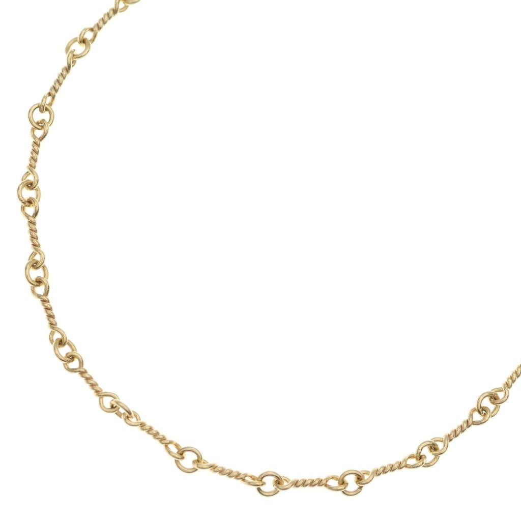 CHROME HEARTS(クロムハーツ) 22K NECKCHAIN T18 ツイストチェーンネックレス 18inch ゴールド BCA014