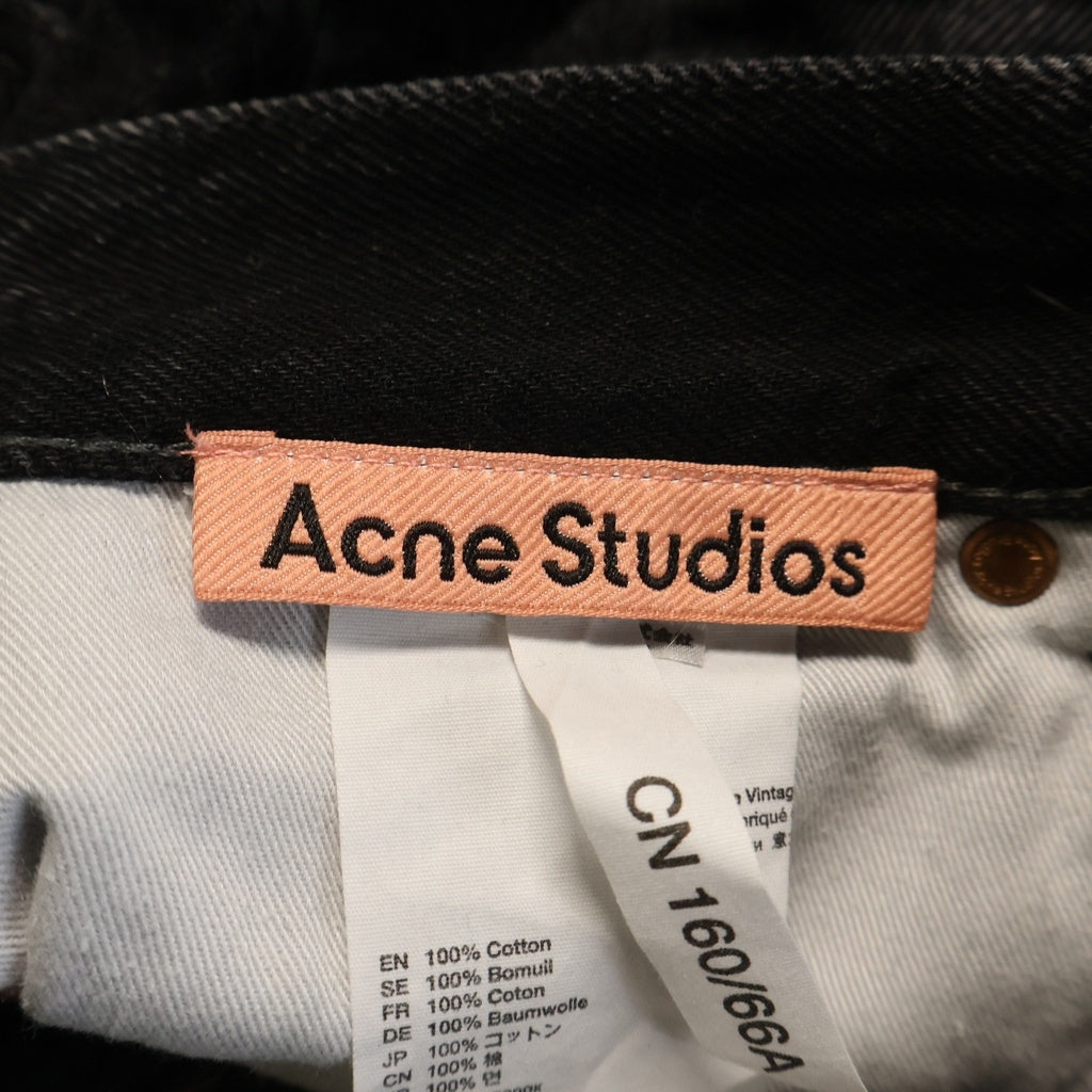 Acne Studios(アクネ ストゥディオズ) ウォッシュデニム パンツ コットン ブラック レディース