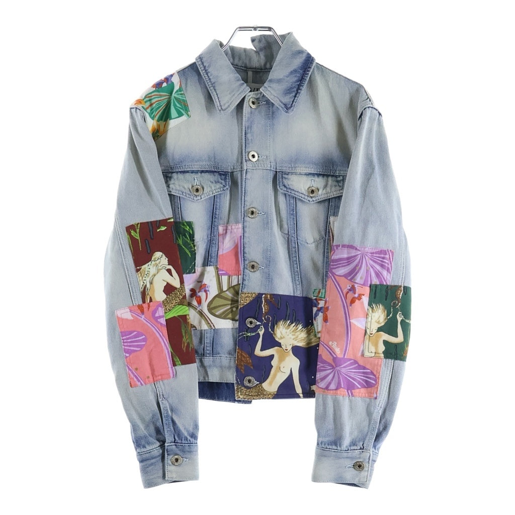 LOEWE(ロエベ) Paula's ibiza パウラズ イビザ ジャケット パッチワーク アウター ライトブルー レディース