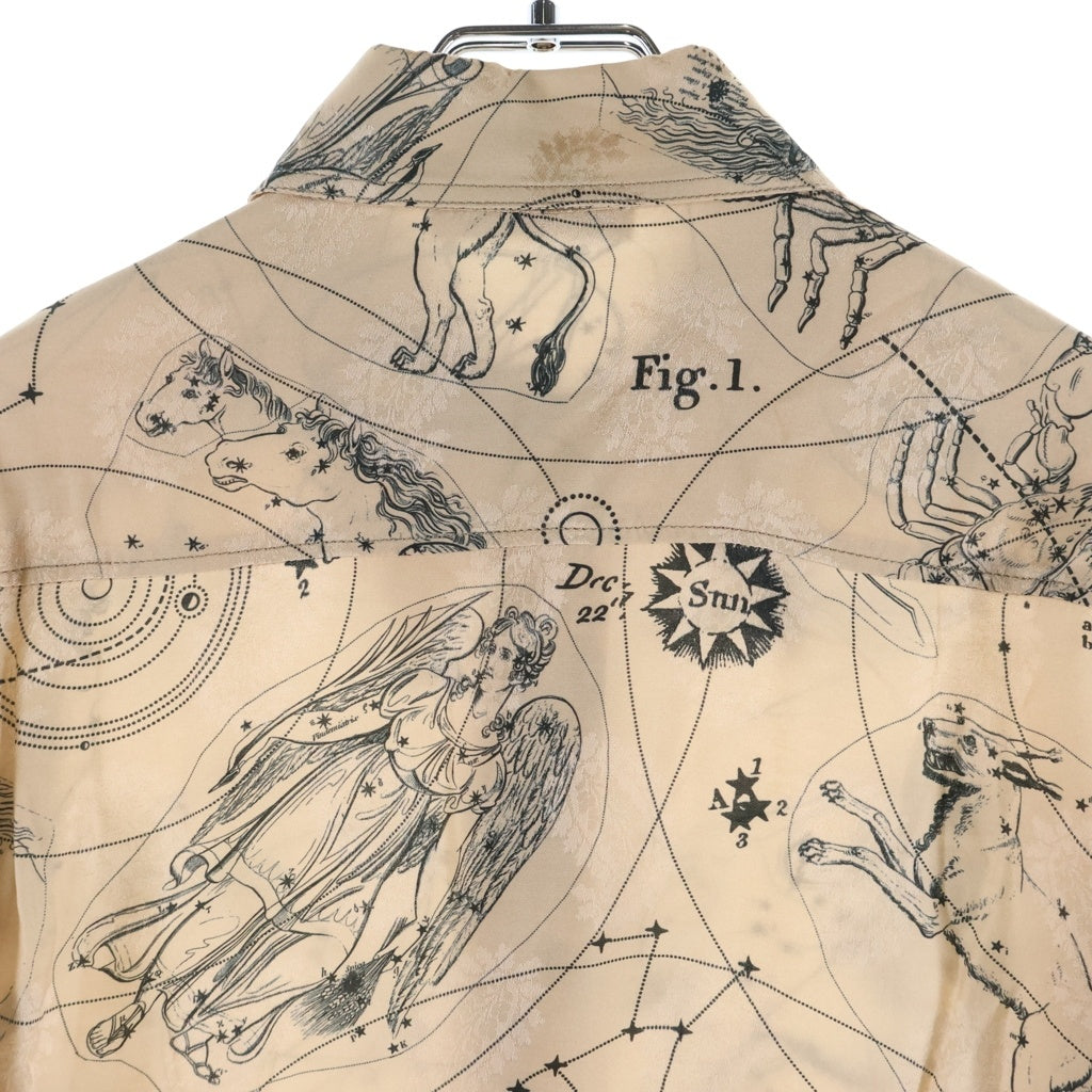 Acne Studios(アクネ ストゥディオズ) Astrology-Print Linen Shirt アストロロジープリント 占星術 星座柄 Yシャツ 長袖 レーヨン レディース