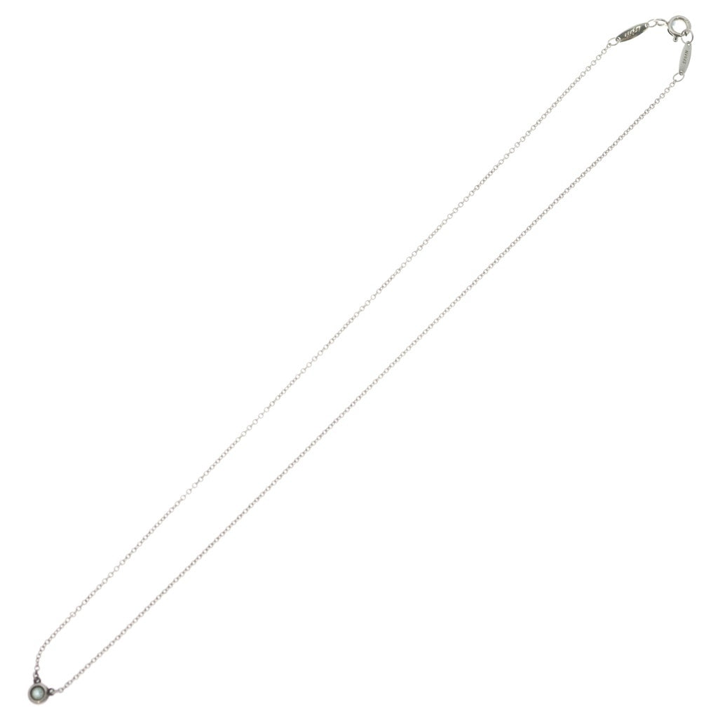 TIFFANY & Co.(ティファニー) エルサペレッティ バイザヤード ネックレス ペンダント チェーン アクアマリン SV925 シルバー×ライトブルー レディース