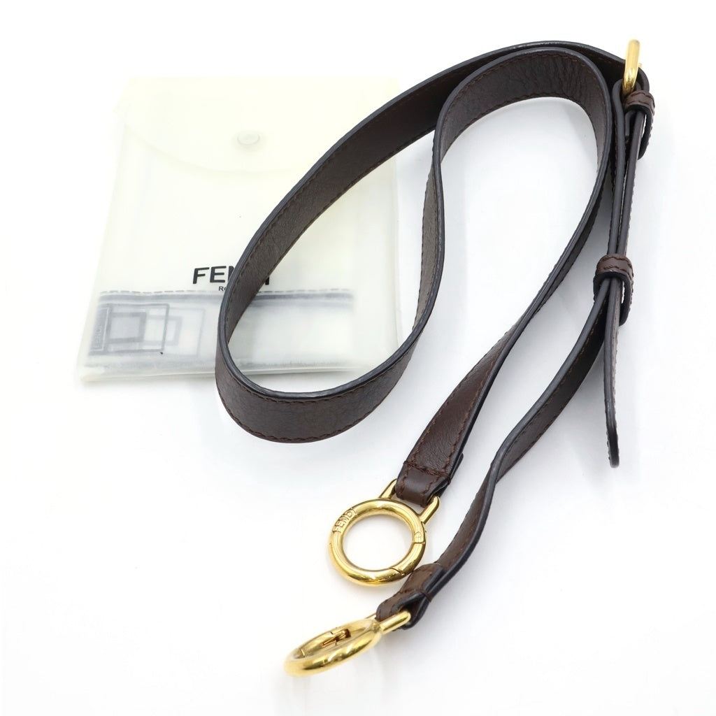 FENDI(フェンディ) ピーカブー レギュラー ミディアム ハンド ショルダーバッグ セレリア レザー 2WAY ブラウン 8BN290 レディース