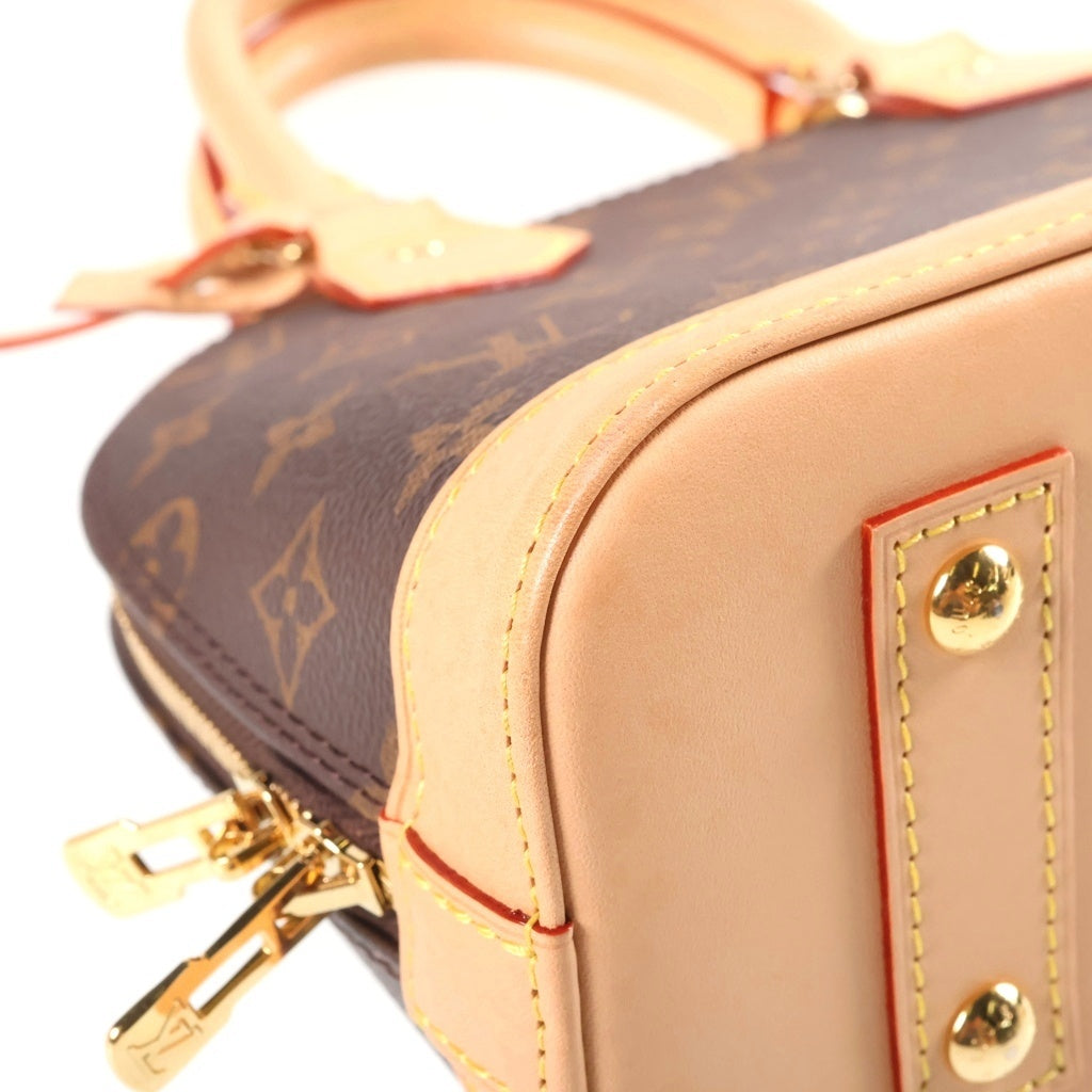 LOUIS VUITTON(ルイヴィトン) モノグラム アルマBB PVC レザー2WAY ハンドバッグ ショルダーバッグ ブラウン M53152 RFID レディース