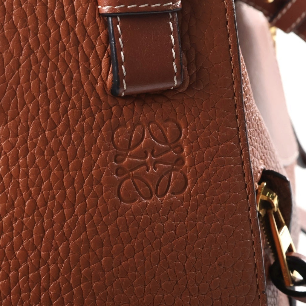 LOEWE(ロエベ) ハンモックミニ 2WAYショルダーバッグ ハンドバッグ ブラウン レザー ゴールド金具 レディース