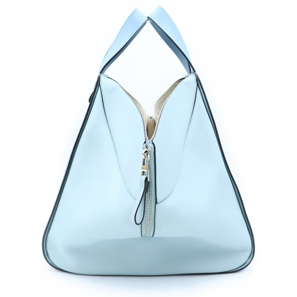 LOEWE(ロエベ) ハンモック ミディアム バイカラー 2WAYハンドバッグ ショルダーバッグ ライトブルー レザー シルバー金具 レディース