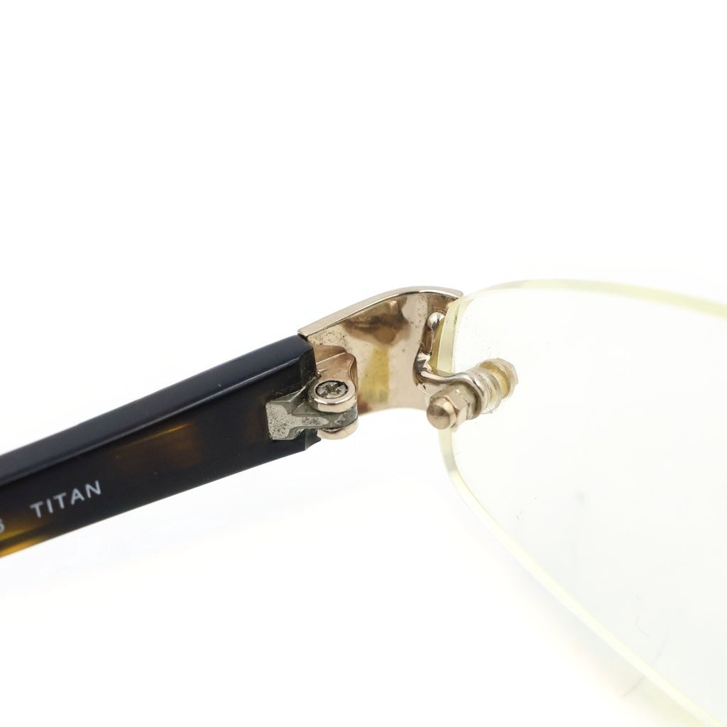 GUCCI(グッチ) シェリーライン リムレスメガネ アイウェア ブラック×ブラウンフレーム クリアレンズ GG-9588J レディース