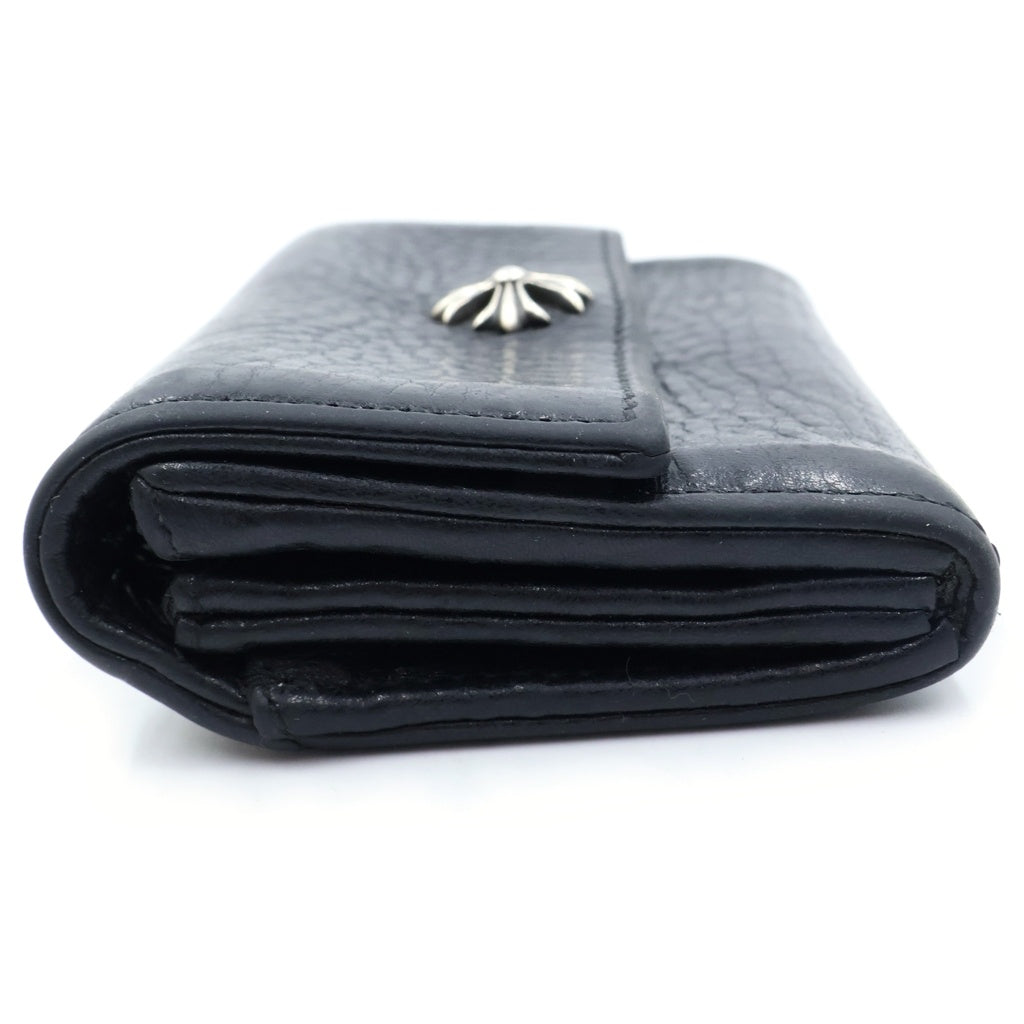 CHROME HEARTS(クロムハーツ) CHプラス タイニーウォレット コンパクトウォレット 三つ折り財布 ブラック レザー