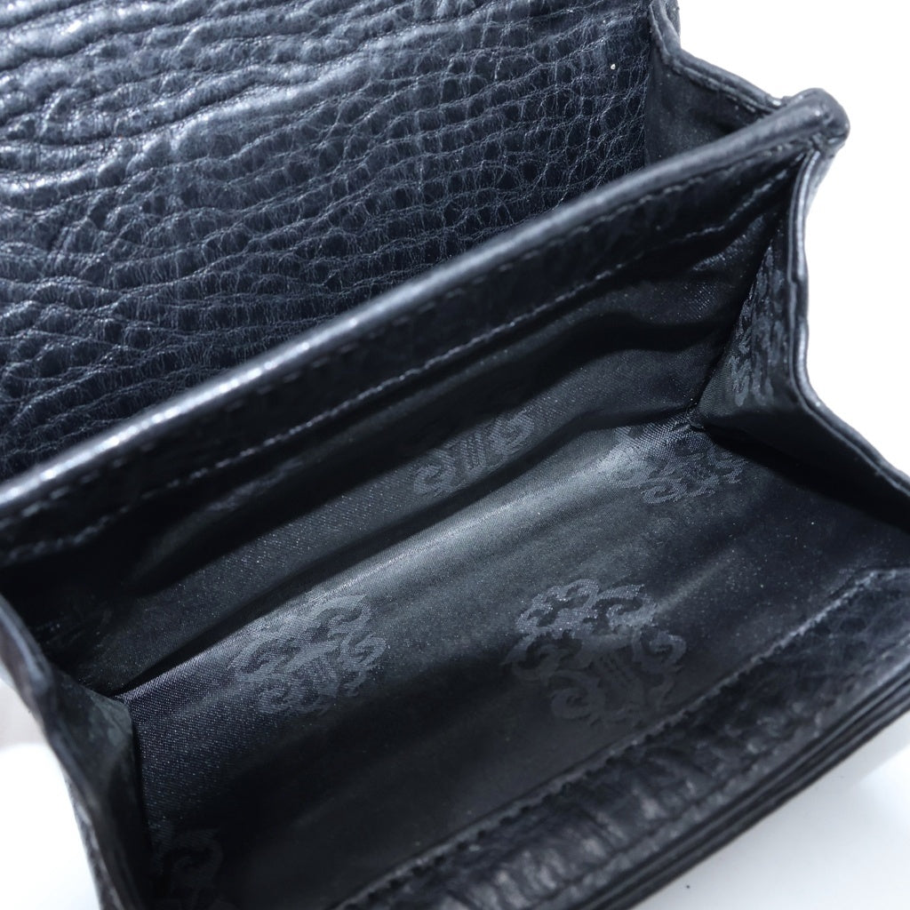 CHROME HEARTS(クロムハーツ) CHプラス タイニーウォレット コンパクトウォレット 三つ折り財布 ブラック レザー