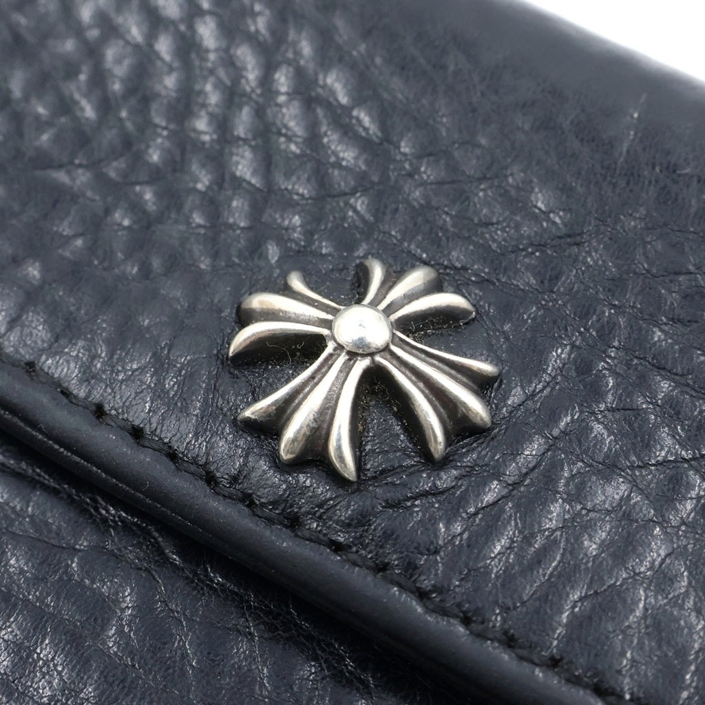 CHROME HEARTS(クロムハーツ) CHプラス タイニーウォレット コンパクトウォレット 三つ折り財布 ブラック レザー