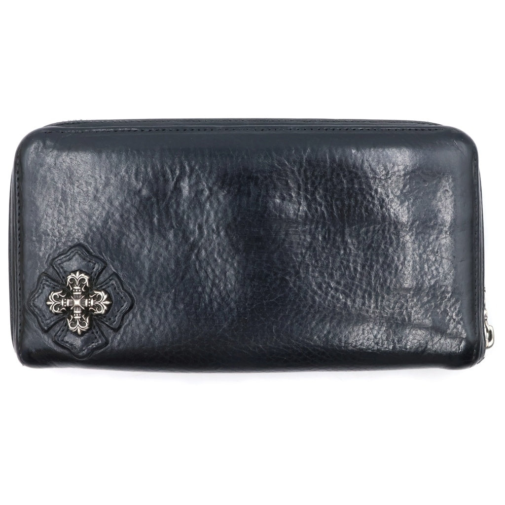 CHROME HEARTS(クロムハーツ) REC F ZIP #2 フィリグリープラス ウォレット ジッピーウォレット 長財布 ブラック レザー