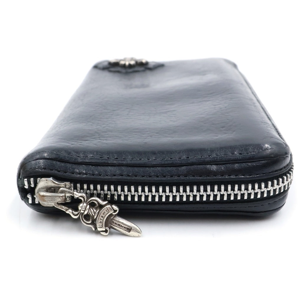 CHROME HEARTS(クロムハーツ) REC F ZIP #2 フィリグリープラス ウォレット ジッピーウォレット 長財布 ブラック レザー