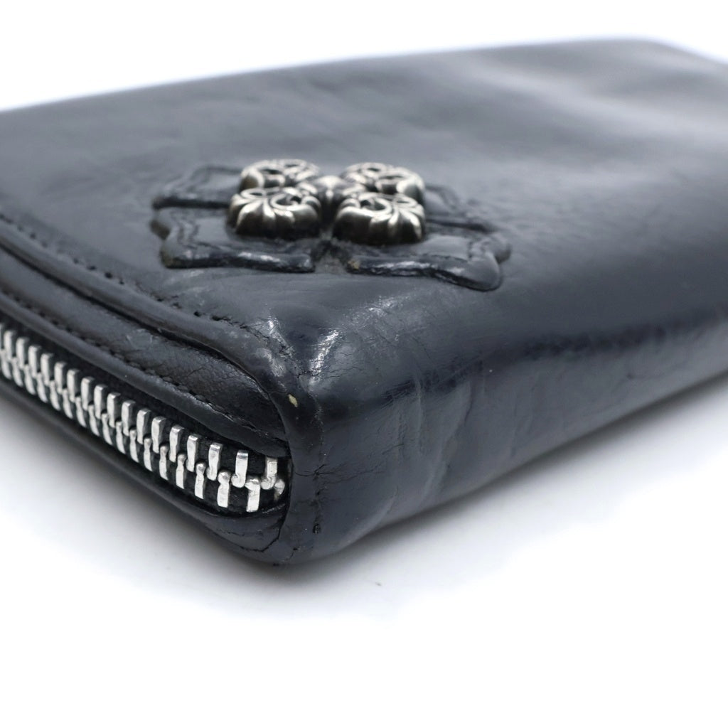 CHROME HEARTS(クロムハーツ) REC F ZIP #2 フィリグリープラス ウォレット ジッピーウォレット 長財布 ブラック レザー
