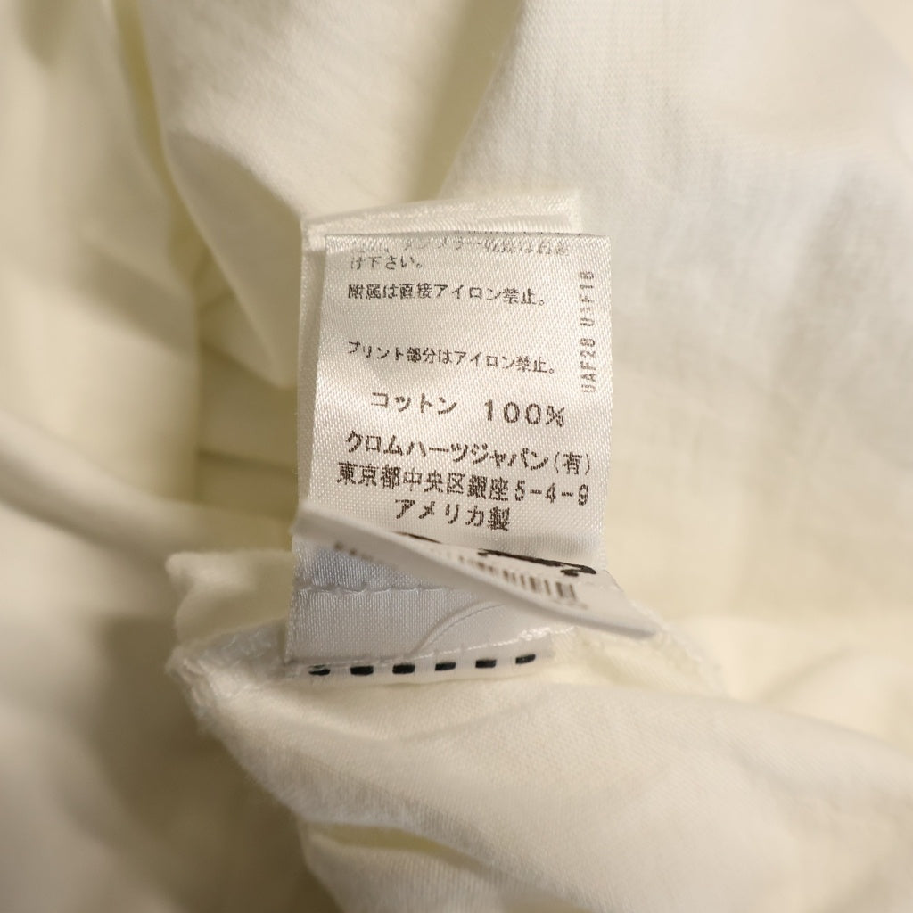CHROME HEARTS(クロムハーツ) CH POLO S/S BSフレアロジウムボタン CHロゴプリント 半袖ポロシャツ ホワイト