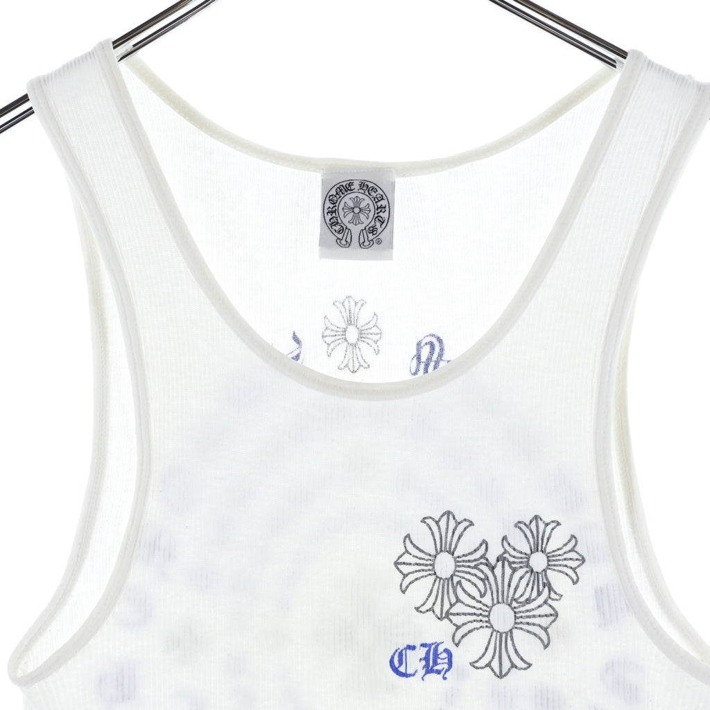 CHROME HEARTS(クロムハーツ) CHプラスロゴプリント タンクトップ ホワイト レディース