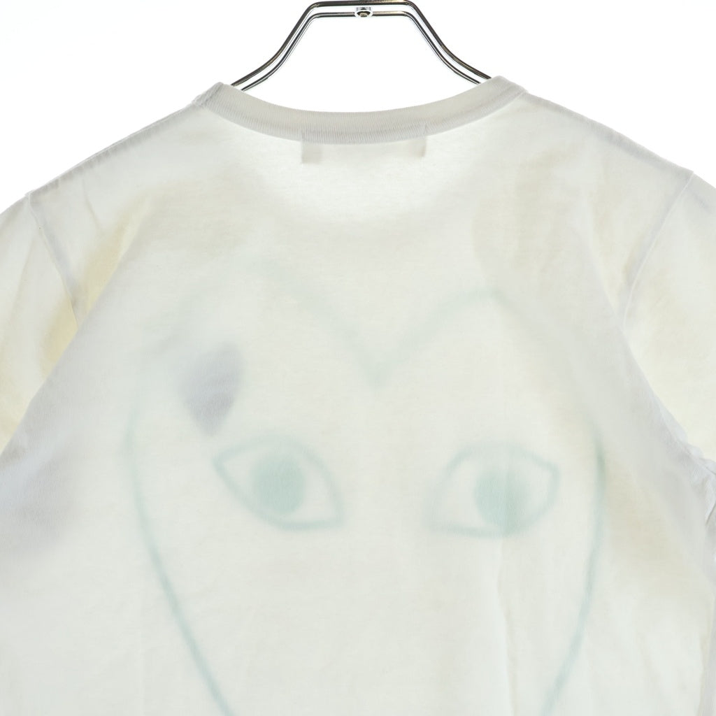 COMME des GARCONS(コムデギャルソン) Printed Outlined Heart T-Shirt With Green Emblem グリーンハートプリント フロントロゴ刺繍 コットン 半袖 Tシャツ カットソー AZ-T103 レディース