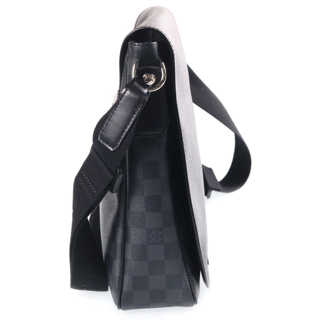 LOUIS VUITTON(ルイヴィトン) グラフィット ダニエルGM ショルダーバッグ メッセンジャーバッグ ブラック PVC×レザー N58033