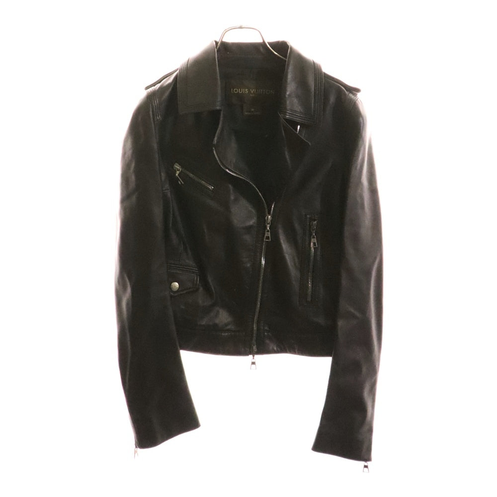 LOUIS VUITTON(ルイヴィトン) 11SS ラムスキン レザー ジップアップ ダブル ライダースジャケット ブラック レディース RW111W WQLJ02KTT