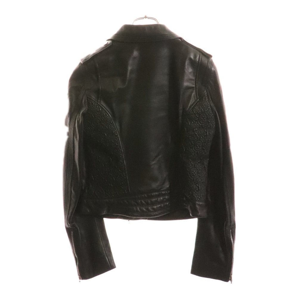 LOUIS VUITTON(ルイヴィトン) 11SS ラムスキン レザー ジップアップ ダブル ライダースジャケット ブラック レディース RW111W WQLJ02KTT