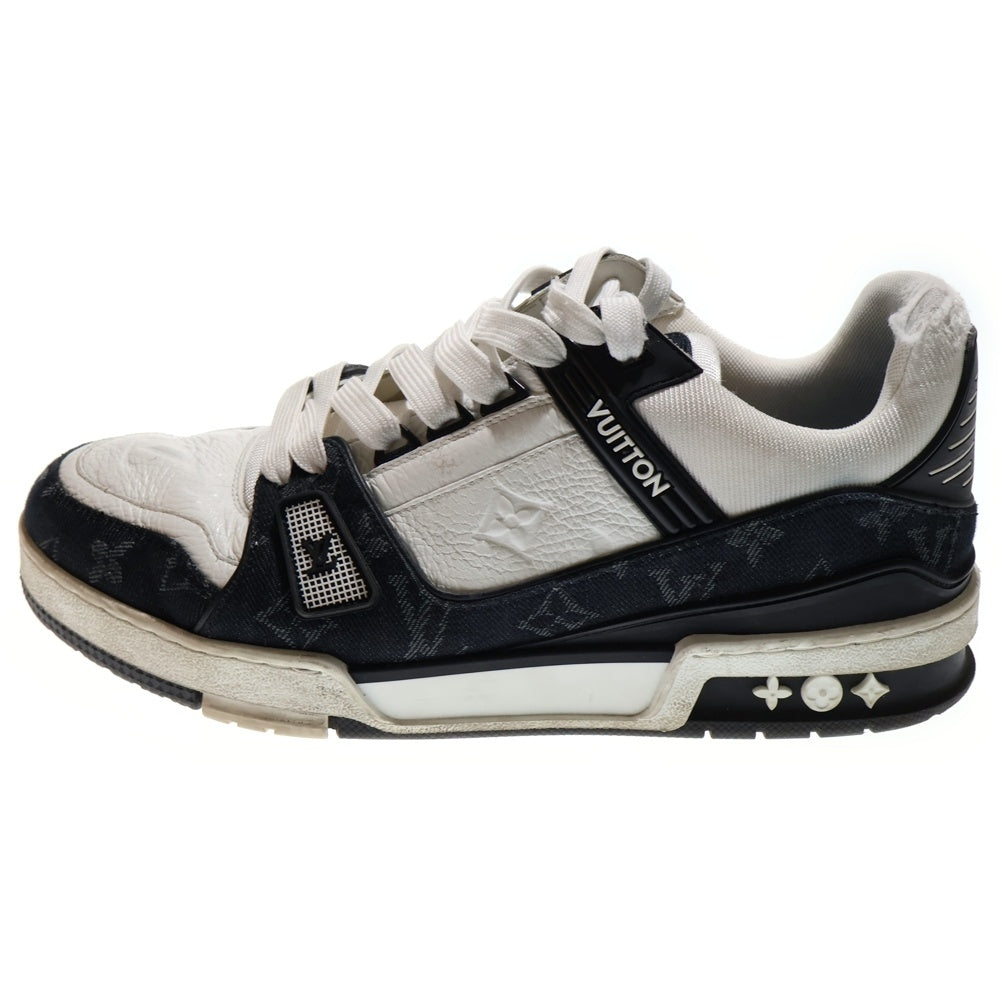 LOUIS VUITTON(ルイヴィトン) Trainer Line Sneakers トレーナー ライン ローカットスニーカー モノグラム デニム ホワイト/ブラック