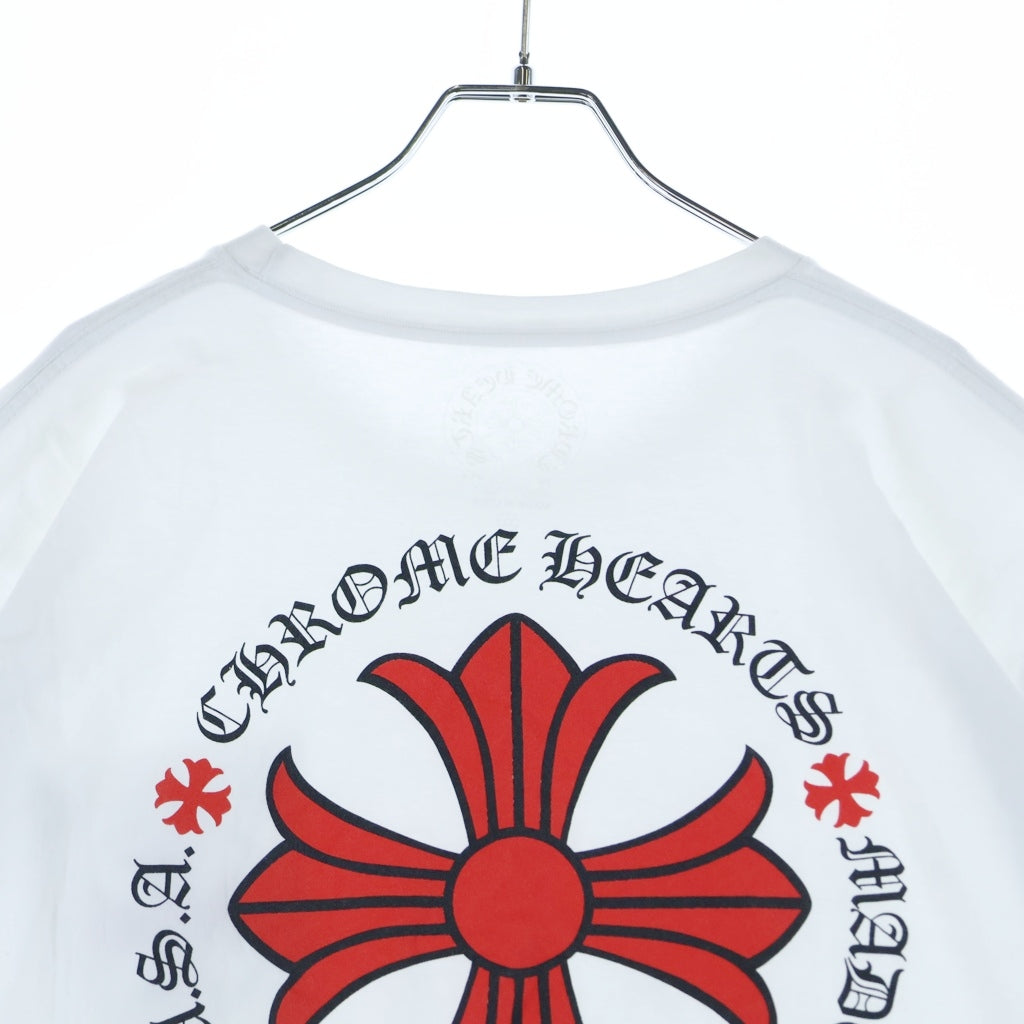 CHROME HEARTS(クロムハーツ) Made In Hollywood CH T-SHIRT CHプラス プリント クルーネック 半袖ポケットTシャツ カットソー ホワイト