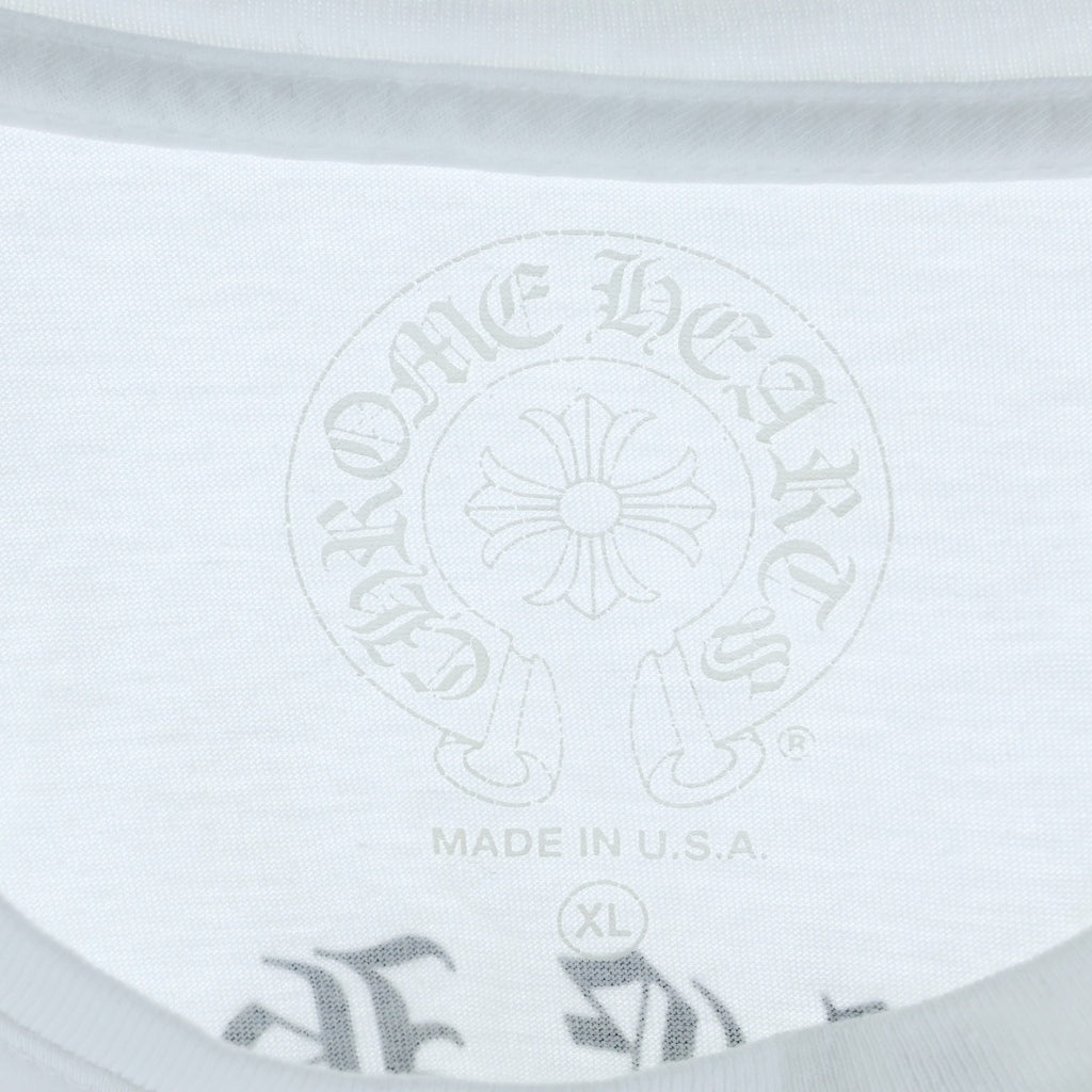 CHROME HEARTS(クロムハーツ) Made In Hollywood CH T-SHIRT CHプラス プリント クルーネック 半袖ポケットTシャツ カットソー ホワイト