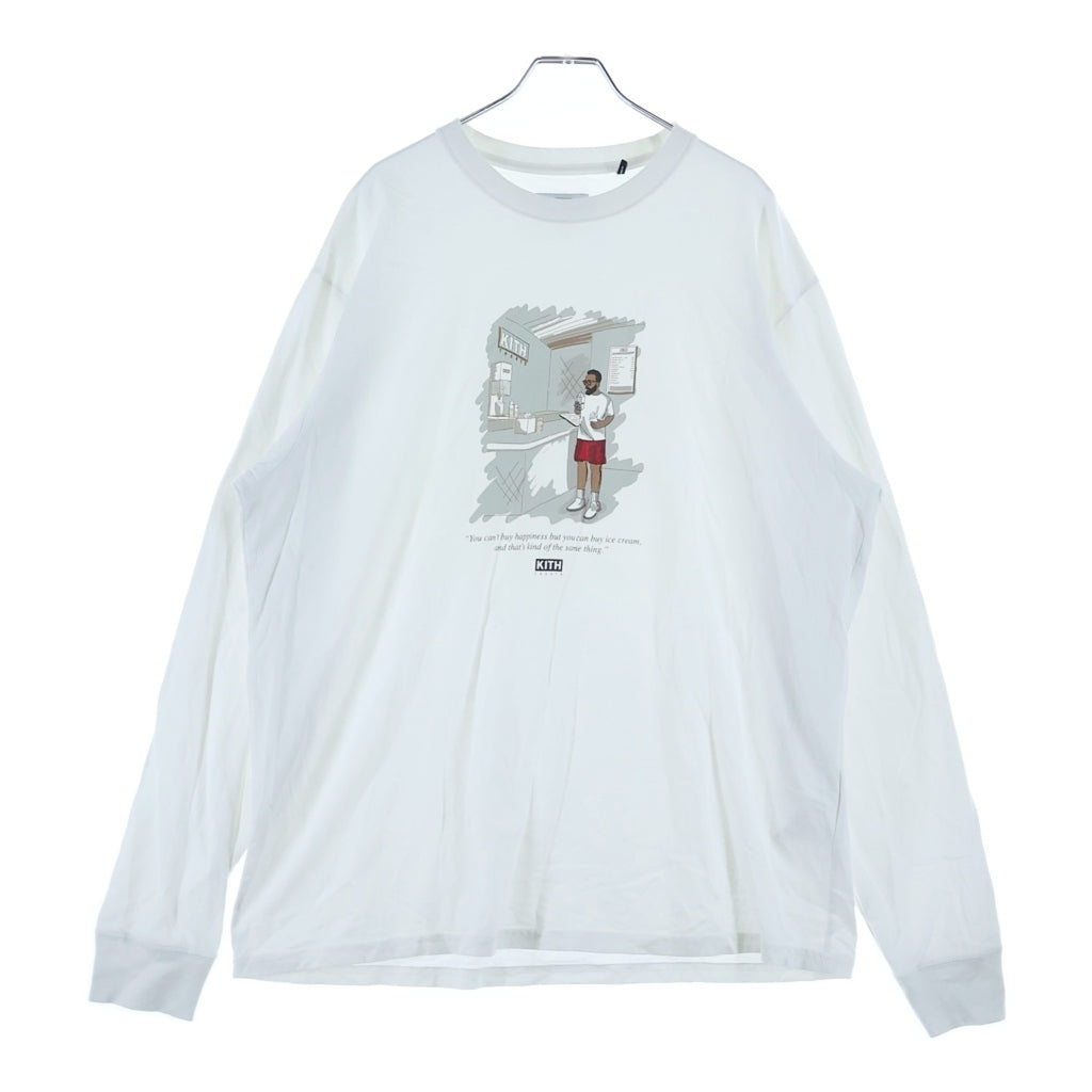 KITH(キス) 21SS Treats Chronicles L/S Tee トリーツ クロニクルズ アイスクリーム フロントアートプリント クルーネック 長袖Tシャツ カットソー 21-070-066-0001-1-0